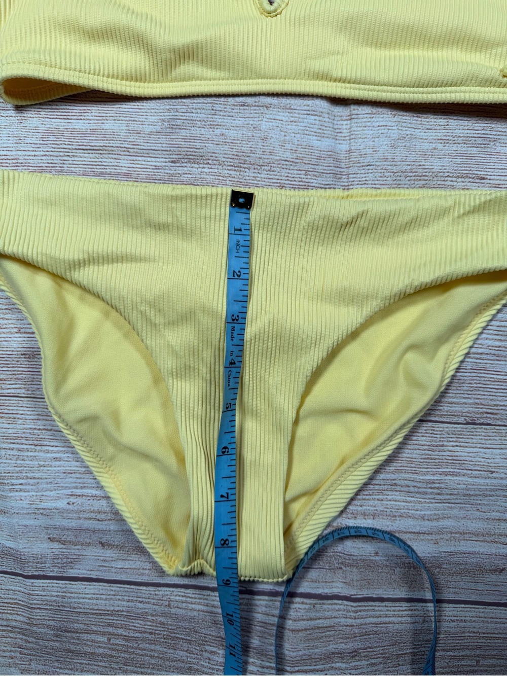 Roxy Yellow Ribbed V-Notch Bikini Set - Picture 6 of 9